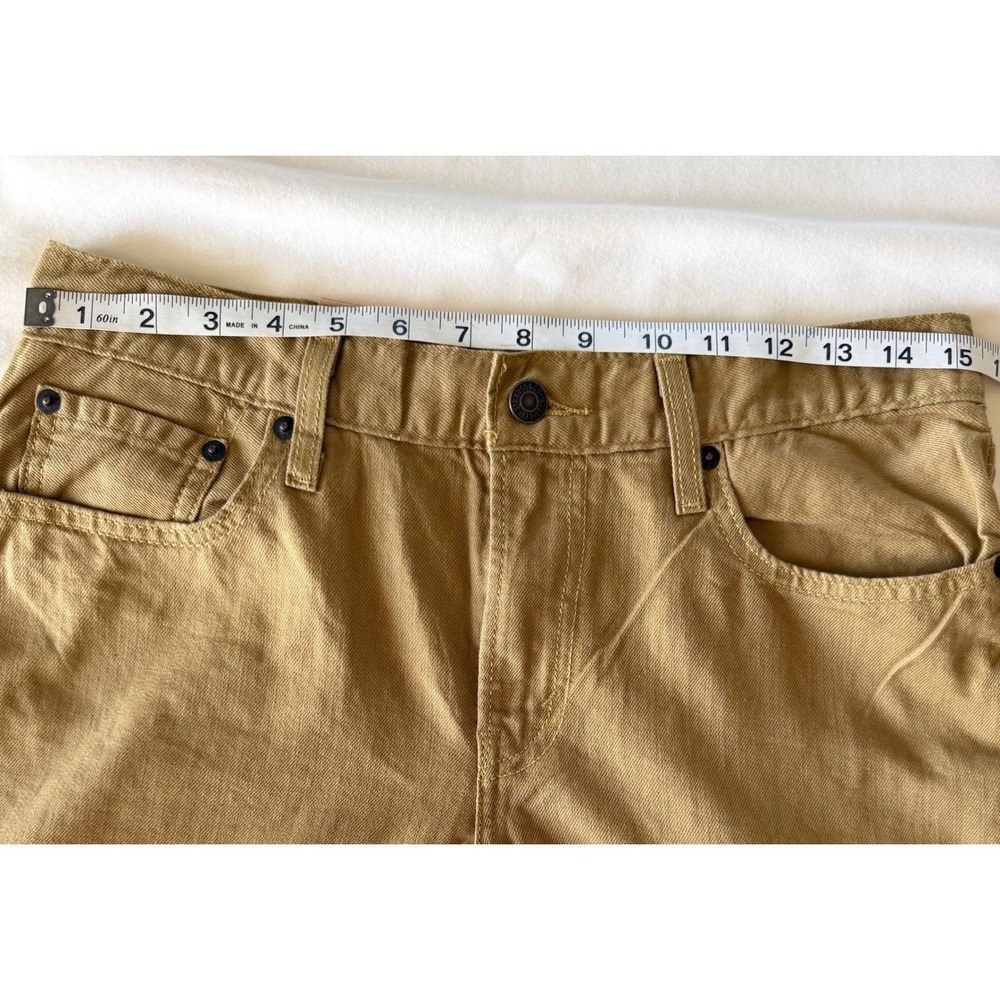Levis Middy Straight Jeans Womens 29x30 Tan Khaki Mid Rise NWT - Picture 6 of 9